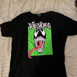 black marvel venom t shirt 2xl